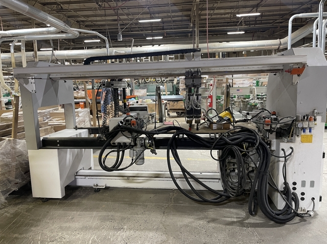 Vitap #Sigma B2, Through-Feed Top & Bottom Boring Machine, 32 mm Centers, 70 mm Drill depth, 112" Table, 700 - Image 2
