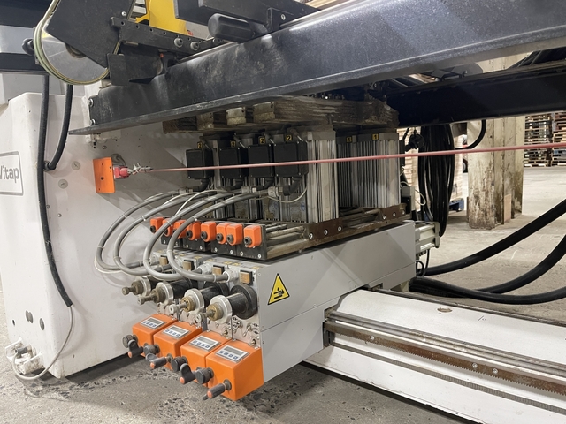 Vitap #Sigma B2, Through-Feed Top & Bottom Boring Machine, 32 mm Centers, 70 mm Drill depth, 112" Table, 700 - Image 3