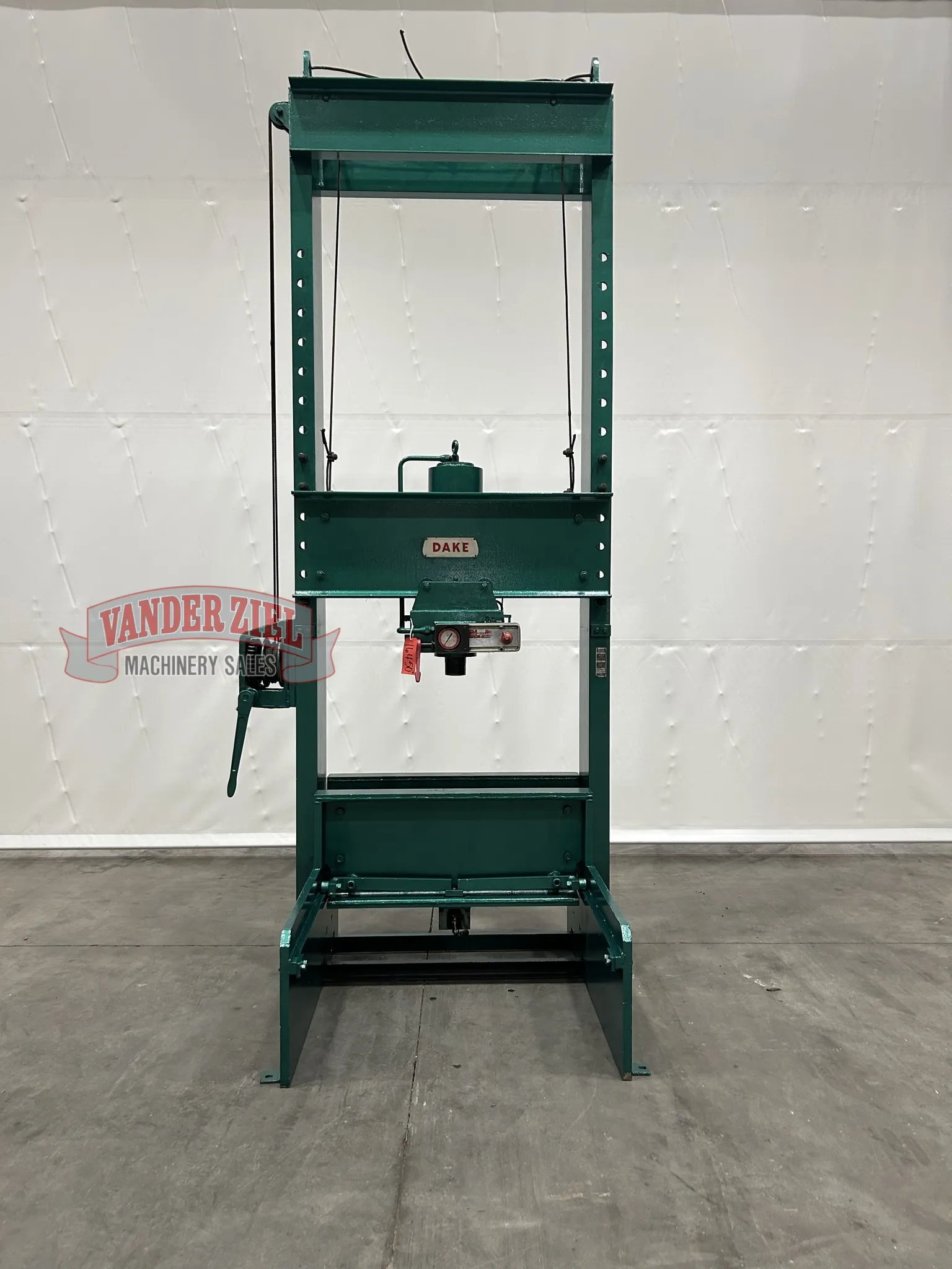 150 Ton, Dake #42-312, Air Operated H-Frame Press, 48" Between Uprights, 30" Table Travel, 16" Ram Travel - Image 1