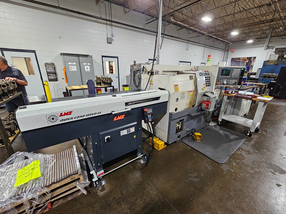 Okuma #Heritage-ES-L6II, 2" Axis CNC Lathe w/Bar Feed & Chip Conveyor, 13.7"/11.81" Swing, 1.63" Bar, 8.27" - Image 1