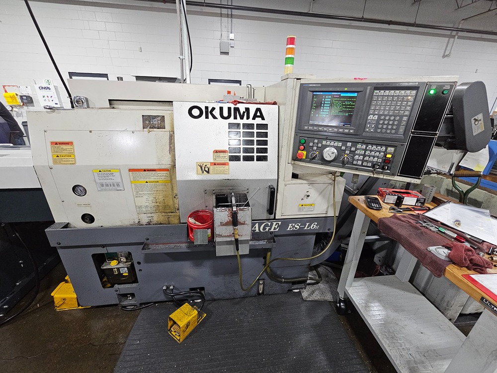 Okuma #Heritage-ES-L6II, 2" Axis CNC Lathe w/Bar Feed & Chip Conveyor, 13.7"/11.81" Swing, 1.63" Bar, 8.27" - Image 5