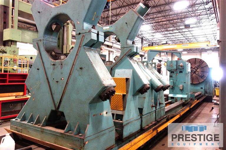 129" x 531" Giana #GFP-24, heavy duty manual lathe, 78.74" chuck, 5.9" hole, 4 Steady Rest, inch/metric - Image 3