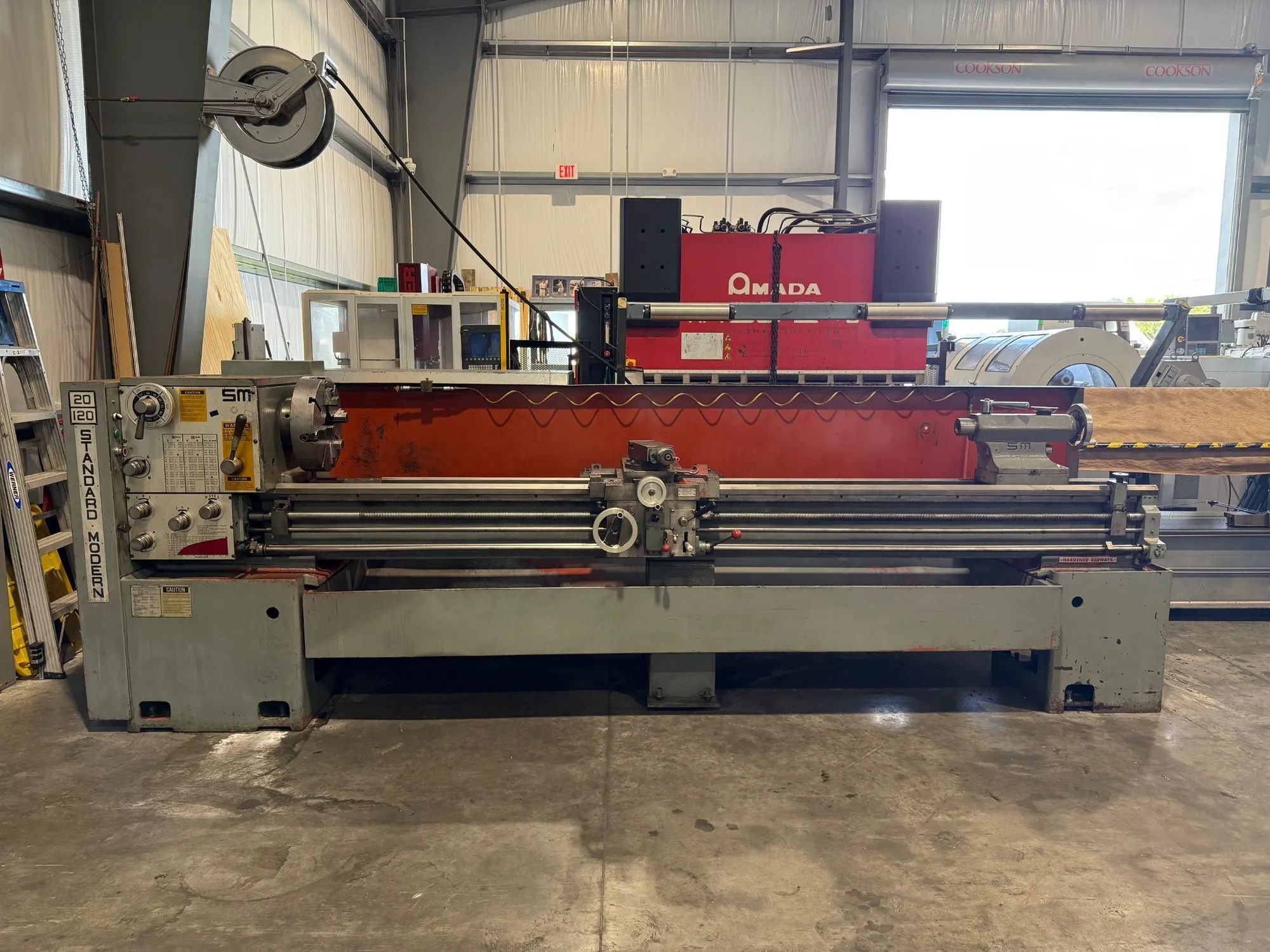 20" x 120" Standard Modern #20120, engine lathe, 15.5" 4-jaw chuck, 3.06" bore, 15 HP, 27-1600 RPM - Image 1