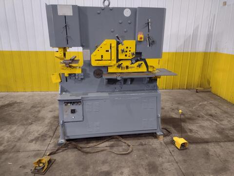 6-1/2" x 6-1/2" x 1/2" Geka #Hyd-110, 110 ton, hydraulic ironworker, 3" stroke, dual rams, foot pedal, 1999 - Image 2