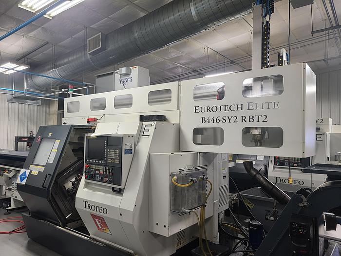 Eurotech #B446-SY2 RBT2 Trofeo, CNC lathe, 20" swing, 8" chuck, 2.5" bar, 37.5" centers, Fanuc 31iB, Tri-Mist - Image 1