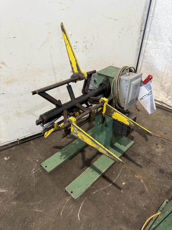 1800 lb. Rapid-Air #XL-1812-M, powered uncoiler, 48" outside dimensions, 16"-20" ID, 12" width, forward & - Image 1