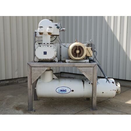 MAC Roots Dresser #715-RCS, Vacuum Blower Package, w/Inlet & Discharge Silencers, 75 HP, 230/460 V, On Base - Image 2