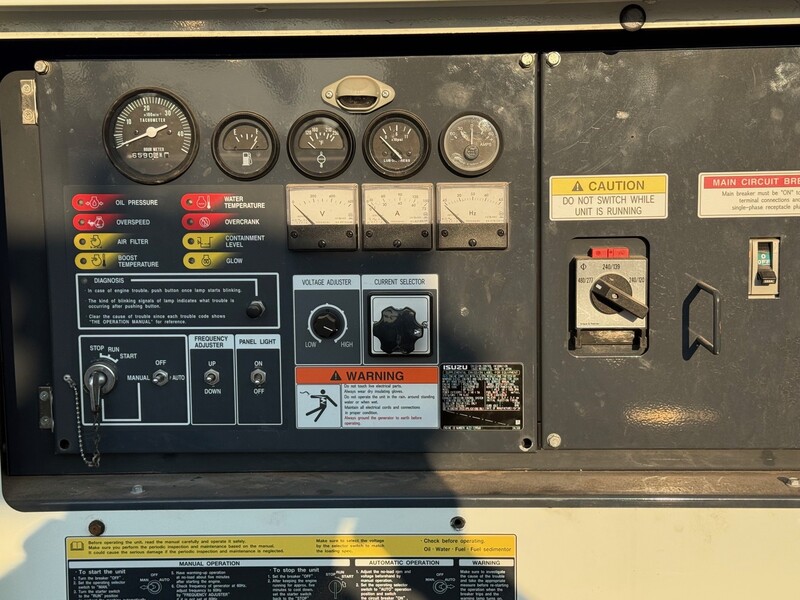 45 KW Allmand #MP45-8E1, portable diesel generator set, 240/480 Volts, 3-phase, sound attenuated enclosure - Image 6