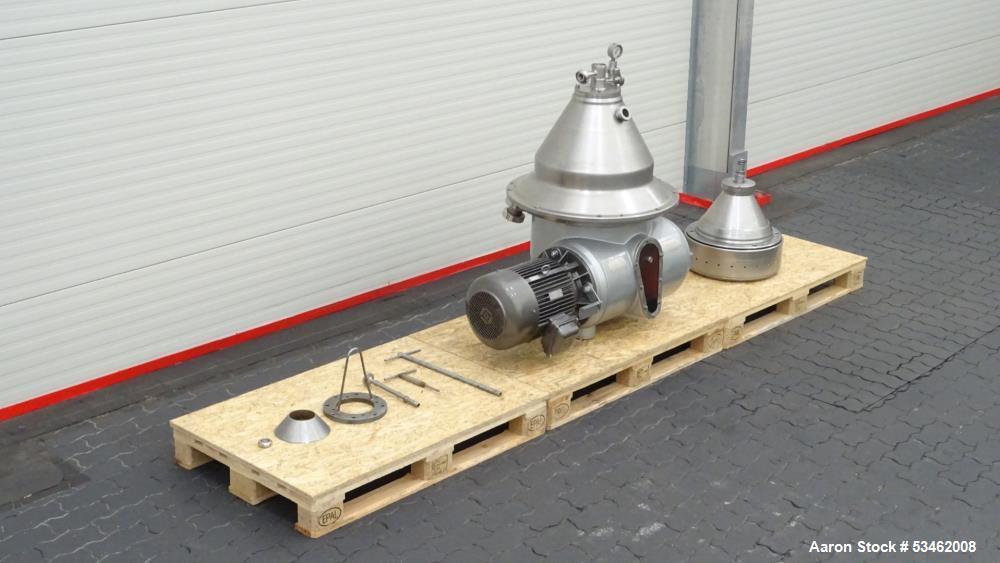GEA Westfalia #MSD-60-01-076, Desludger Disc Centrifuge, separator design, Stainless Steel, 6540 RPM bowl - Image 1