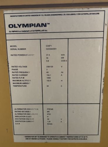 Olympian #G30F1, Natural gas gen - Image 3