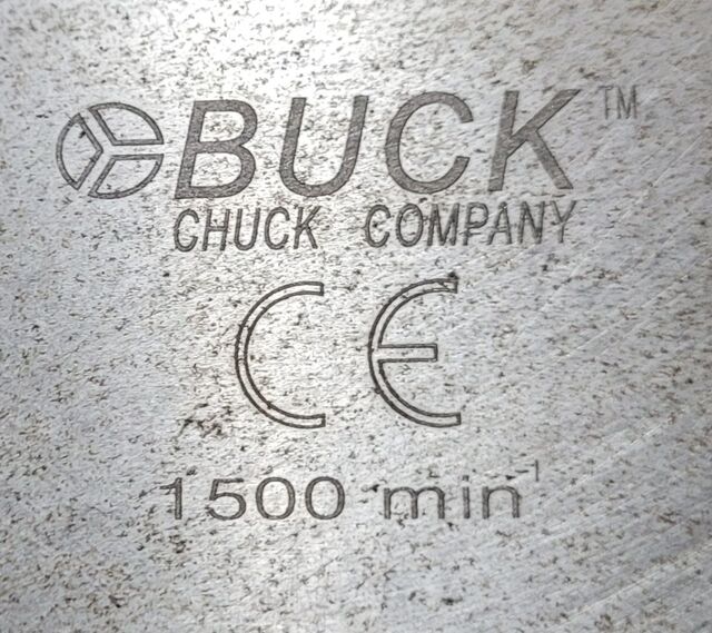 12" Buck #AT123RC, manual lathe chuck, 3-jaw - Image 3