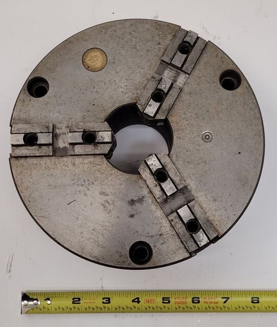 8" Bison, 3-jaw universal scroll chuck - Image 1