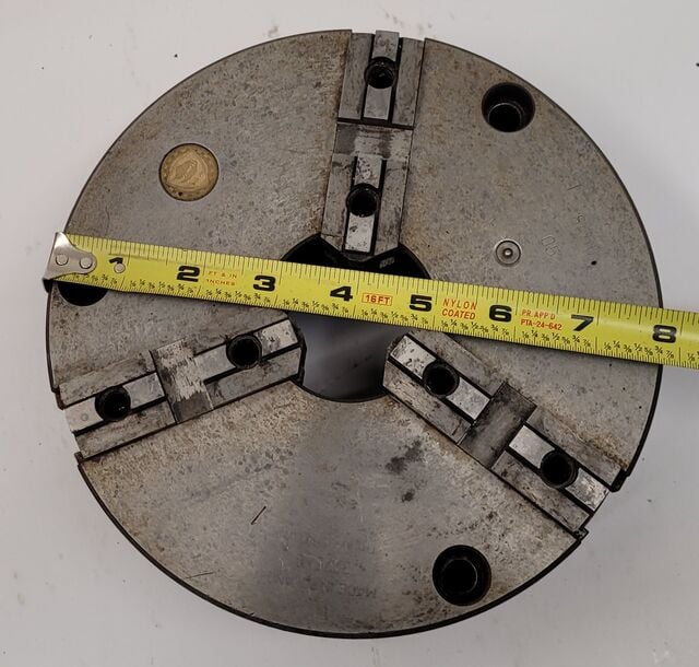 8" Bison, 3-jaw universal scroll chuck - Image 3