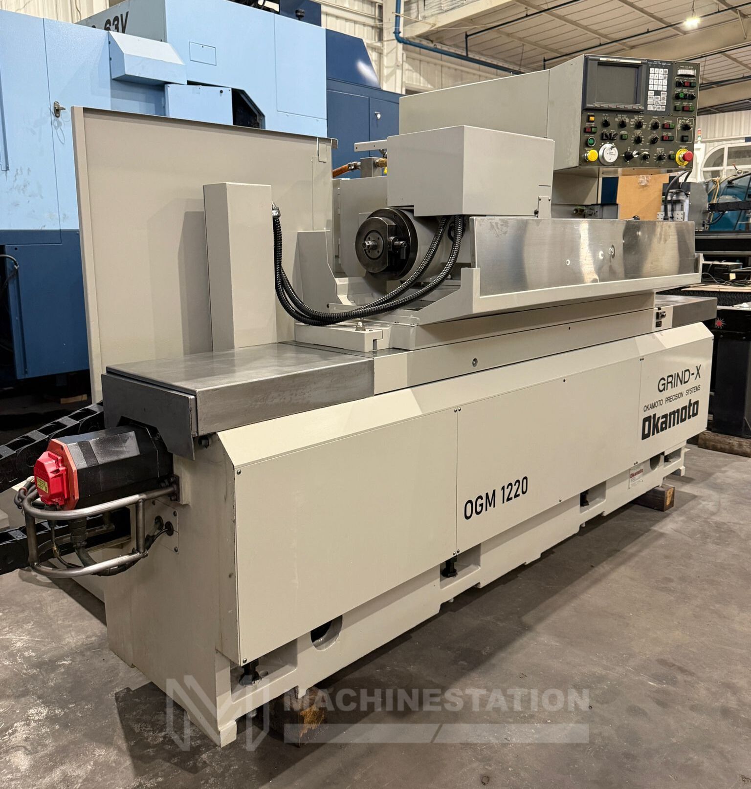 12.6" x 20" Okamoto #OGM-12-20PB, CNC cylindrical grinder, 16" x 2" x 5" wheel, Fanuc Oi-TB, tailstock, 2007 - Image 2
