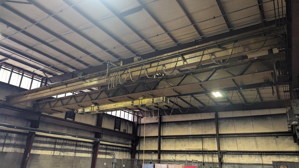 10 Ton, P & H, 59'8" Span, 30' lift, spreader beam lower block, Class D, Pendant, VFD All Motions, 1998, 2 - Image 1