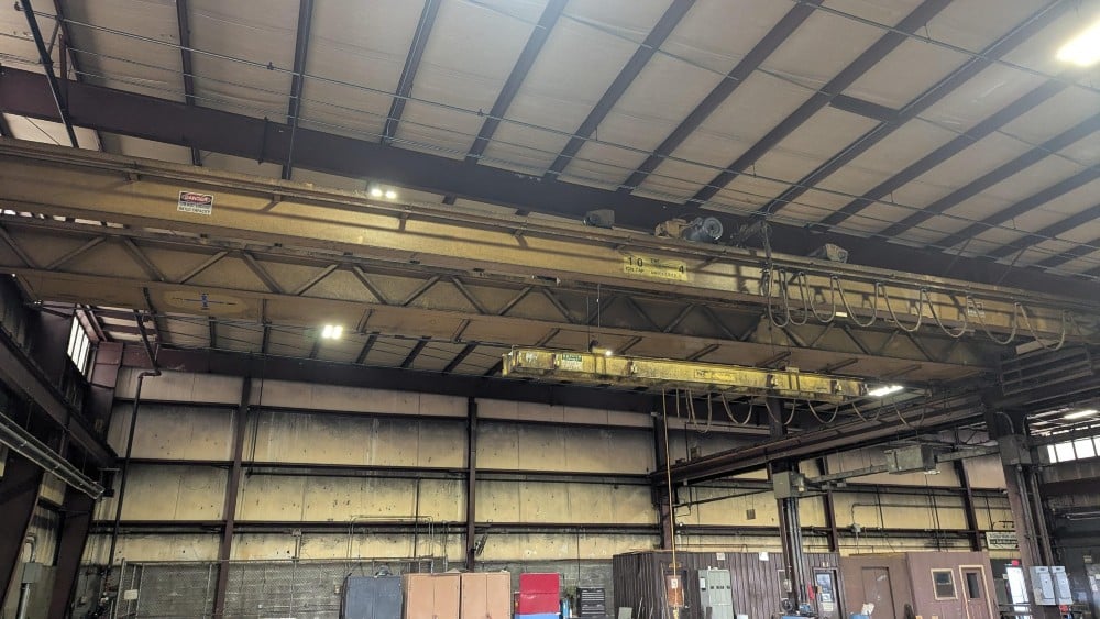 10 Ton, P & H, 59'8" Span, 30' lift, spreader beam lower block, Class D, Pendant, VFD All Motions, 1998, 2 - Image 2