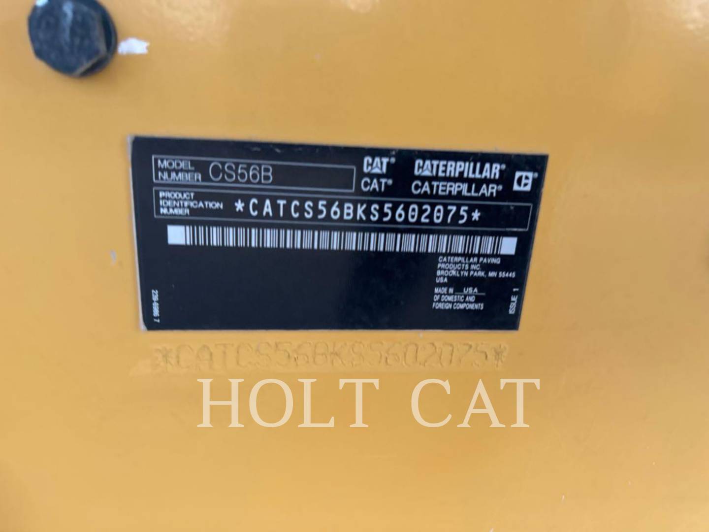 Caterpillar CS56B CAB, Vibratory Single Drum Asphalt, 2276 hours, S/N: S5602075, 2024 - Image 6