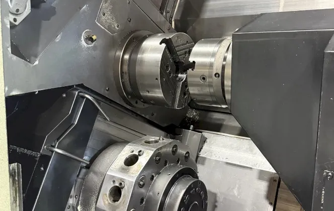 Okuma #250-W, CNC Lathe, 12k RPM, 15 HP, 12 tool, 8" chuck, 20.8" swing, 8 axis, 46" centers, OSP-E100L cnc - Image 3