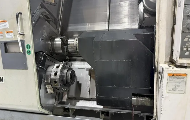 Okuma #250-W, CNC Lathe, 12k RPM, 15 HP, 12 tool, 8" chuck, 20.8" swing, 8 axis, 46" centers, OSP-E100L cnc - Image 4