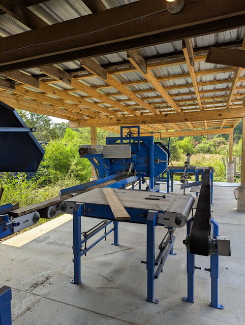 Pro Cut, Resaw, 3 head, w/ connected sngl head, 60/20 HP, returns - Image 7