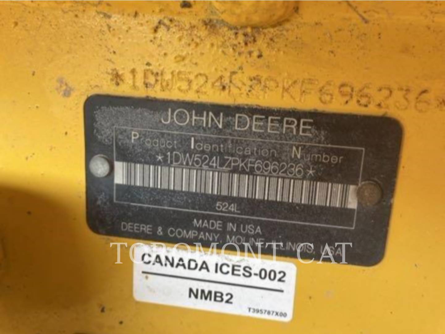 Deere & Co. 524L, Wheel Loader, 4694 hours, S/N: PKF696236, 2019 - Image 2