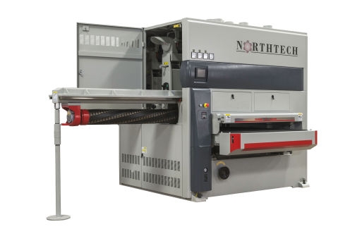 53" x 103" Northtech #NT-10-1300PC, Planer Sander, sngl head, 6 row 7" cutterhead, 40/30 HP, 13-59 FPM, PLC - Image 1