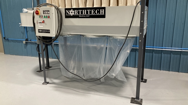 5000 cfm Northtech #NT-DC15SS, Dust Collector, 15 HP, 26-3/8" 9-blade impeller, 72 cloth 5" x 60" bags - Image 5