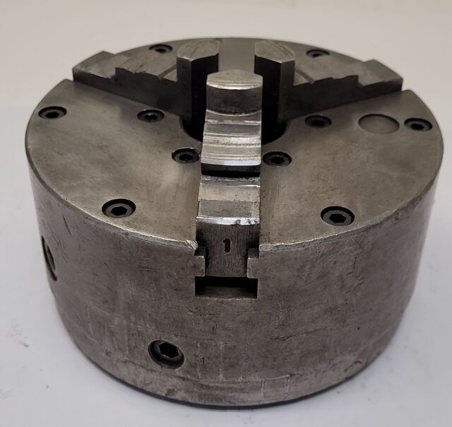 6" Buck, 3-jaw chuck, Buck Tool T950 back plate - Image 2