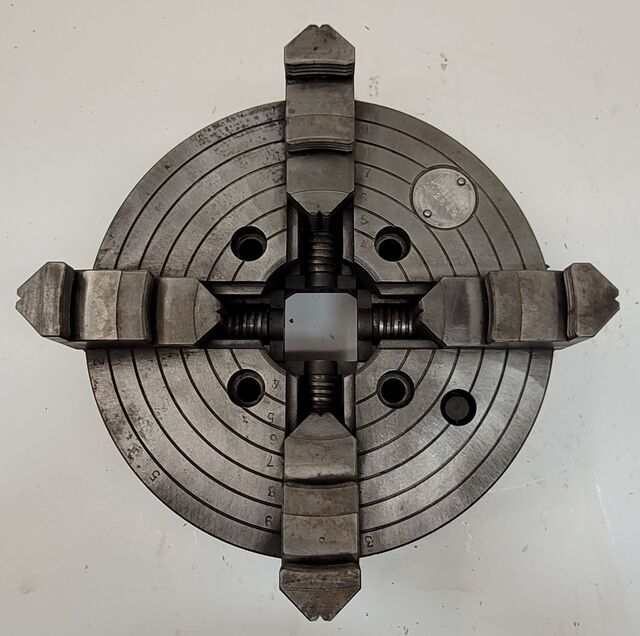 10" Cushman #10264G, lathe chuck, 4-jaw - Image 2