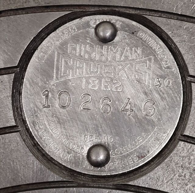 10" Cushman #10264G, lathe chuck, 4-jaw - Image 5