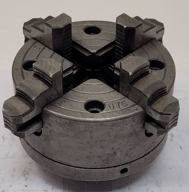 6" KC #U75, lathe chuck, 4-jaw - Image 1