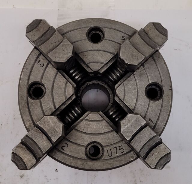 6" KC #U75, lathe chuck, 4-jaw - Image 3