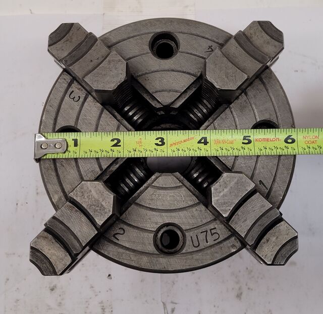 6" KC #U75, lathe chuck, 4-jaw - Image 6