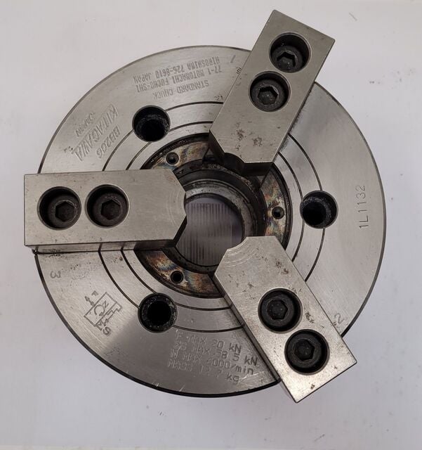 6" Kitagawa #BB206, 3-jaw Power chuck - Image 3