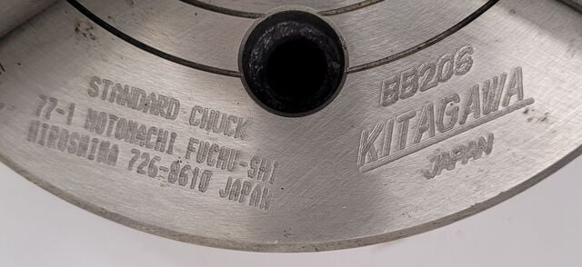 6" Kitagawa #BB206, 3-jaw Power chuck - Image 6
