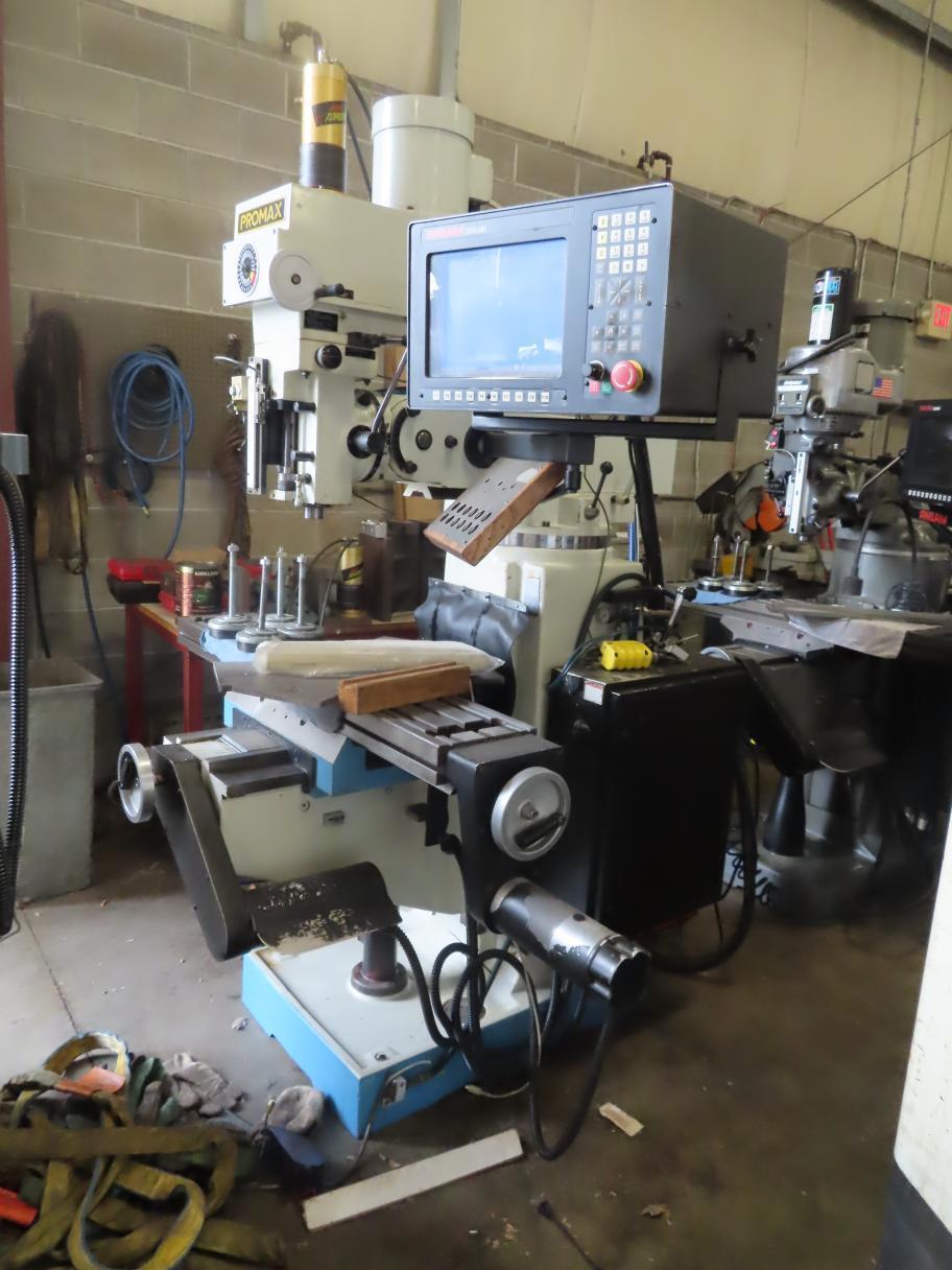 YCI Promax, CNC knee mill, 49" x9"tbl., 3 HP, 36" X, 16" Y, 16" Z, 60-4200 RPM, R-8, Anilam 3200 MK - Image 3