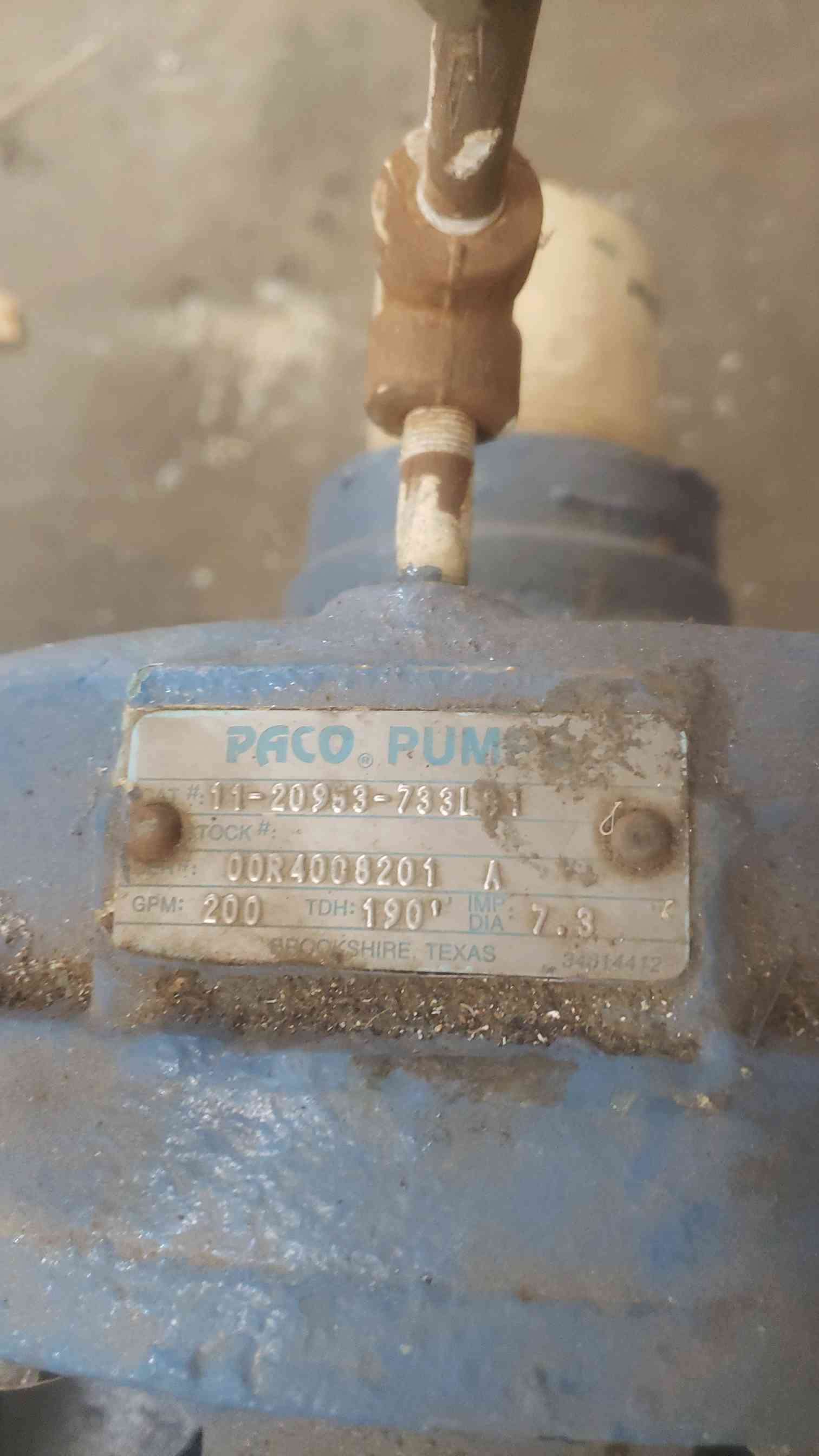 200 GPM @ 190 TDH, Paco #11-20953-733L-1, Motor and Pump Package, 20 HP, Reliance Duty Master XE, 460 V. - Image 4