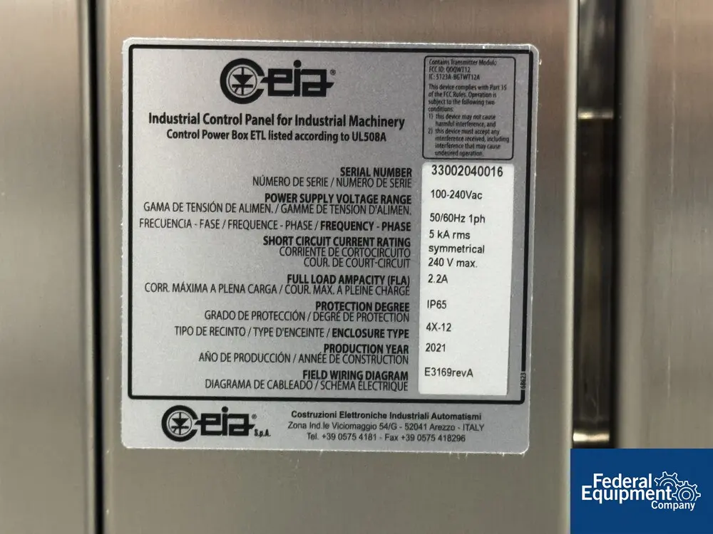 CEIA #THS/FFV21S, Free-Fall Metal Detector, 200mm pipe diameter, 100-240 V., unused, 2021 - Image 2