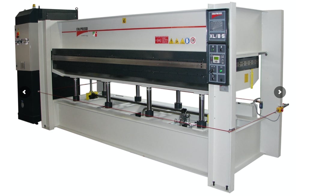 Italpresse #XL8-32-16, PABO Hydraulic Hot Press, 126" x 63" platens, 176 Ton, 15-3/4" stroke, 8 cyl, 4 HP, new - Image 1