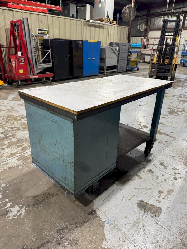 6 Drawer Lista workbench, 28" x 52" x 42", wheels - Image 2