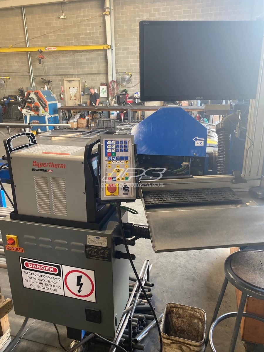 EMI #TPC-2100, CNC with Hypertherm plasma unit round tube & pipe processing center, 2017 - Image 2