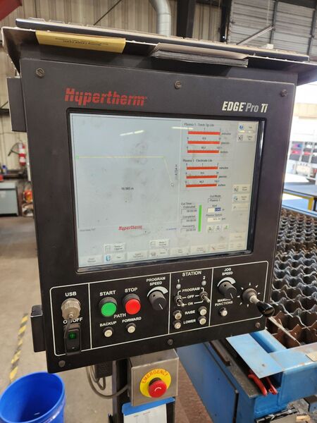 Hypertherm #Edge-Pro-TI, CNC plasma cutter, 130 amp, 6' x 12' table, 2008, upgraded 2013 - Image 2