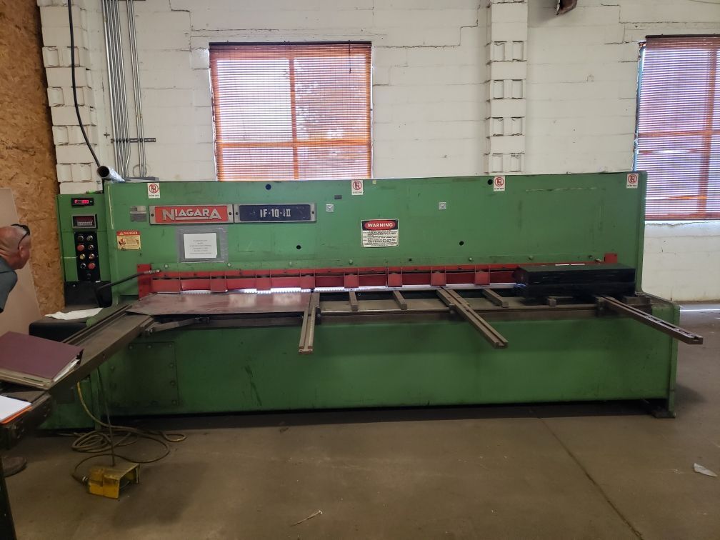 1/4" x 10' Niagara #1F-10-1/4, hydraulic shear, 36" back gauge, 15 HP, 1983 - Image 1