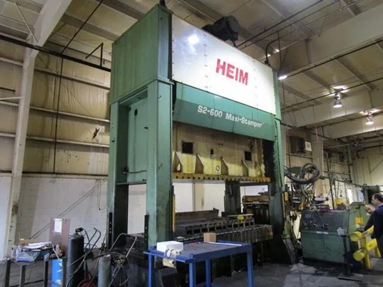 600 Ton, Heim #Maxi DStamper press, 14" stroke, 50" Shut Height, 12" adjustment, 144" x 60" bed, 20-40 SPM - Image 2