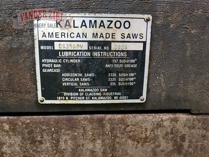 Kalamazoo #CS350PV, cold saw - Image 6
