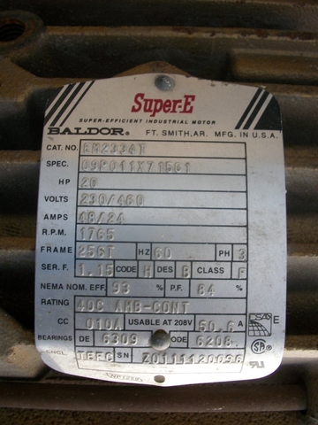 Cincinnati #HP-8D21, Stainless steel blower, 8" in/out, 20 HP - Image 4