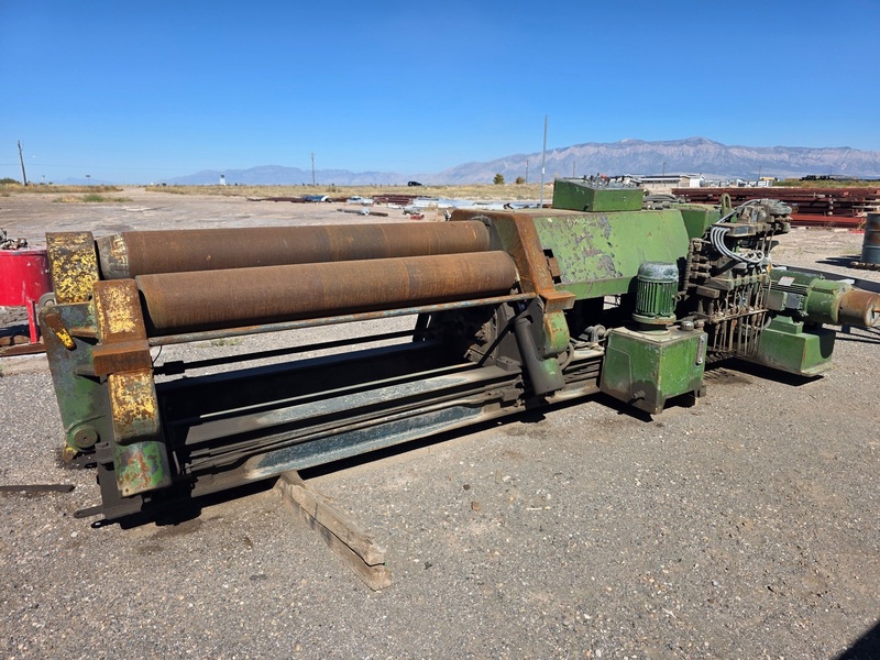 6' x 2" Steco #HIP-2, plate roll, 10" roll diameter, 34" pass line, manual drop end w/hand lever to raise top - Image 1