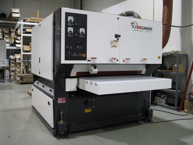 52" Timesavers #3331-25-133-SP, Single Pad Widebelt/Orbital, 3-Head, 6" thick, 10-30 FPM, 5250 CFM, unused - Image 1