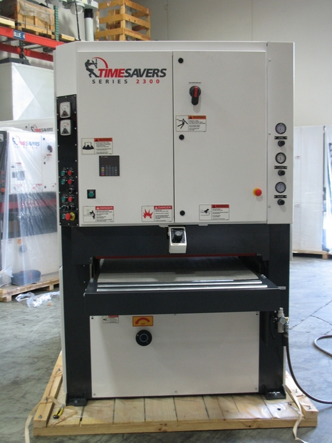 37" Timesavers #2321-23-21, Planer Sander, 2-Head, 5" thick, 15-45 FPM, 33-38" passline, 3500 CFM, unused - Image 4