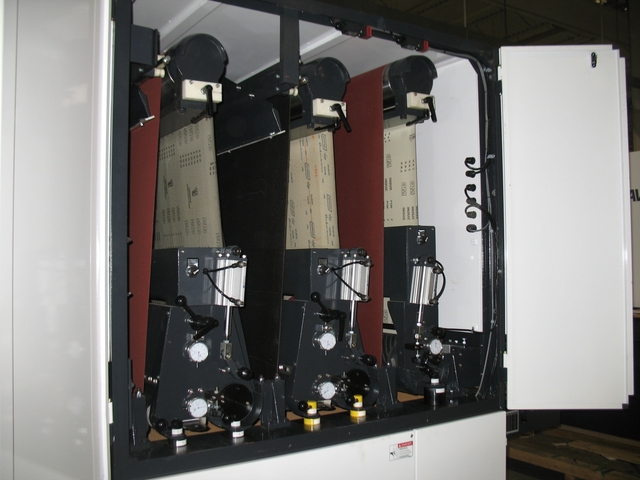 52" Timesavers #2331-45-006, Segmented Widebelt/Polisher, 3-Head, 5" thick, 15-45 FPM, 8950 CFM, unused - Image 3